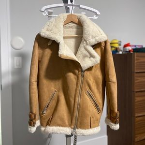 No brand faux fur jacket; brand new never worn